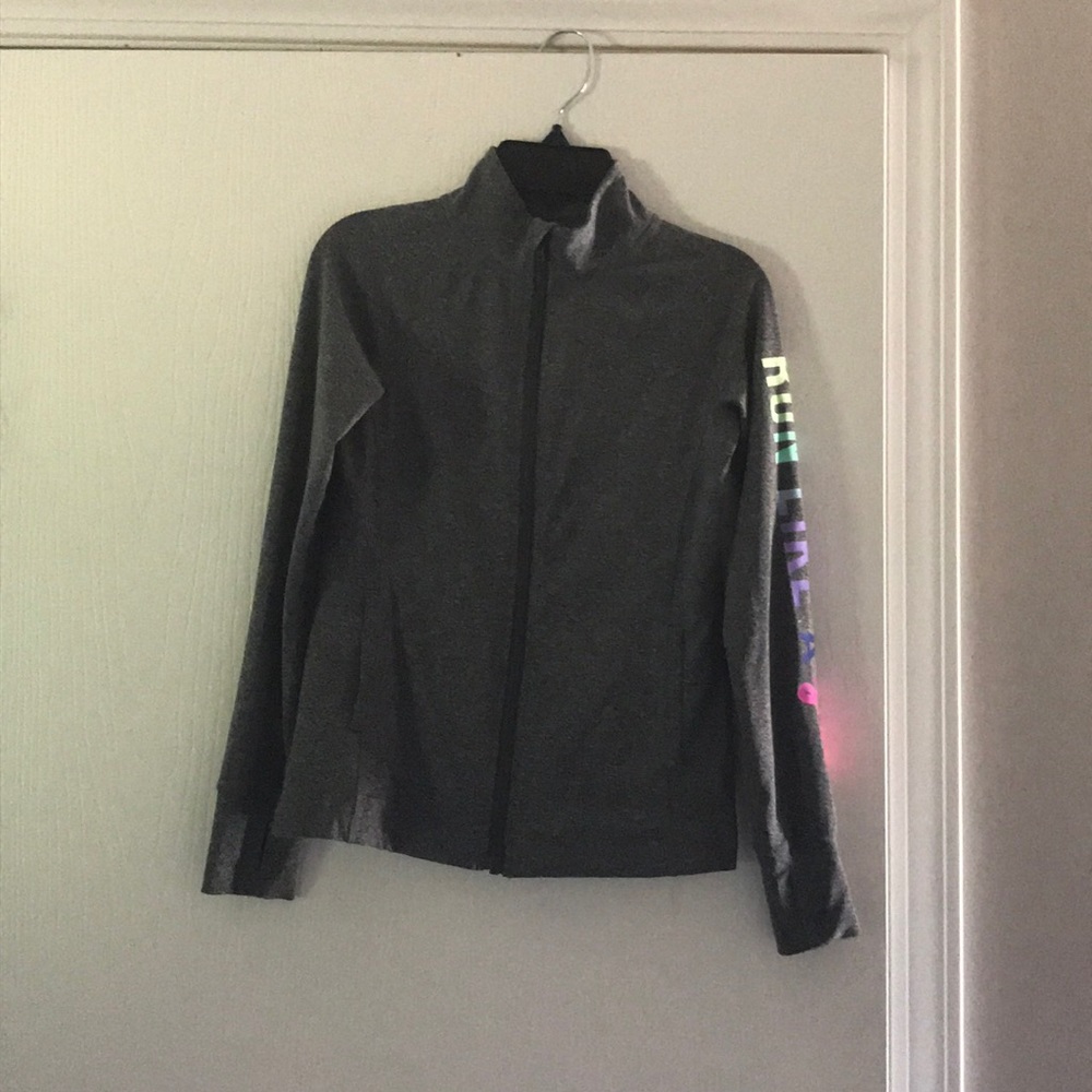 Grey sports material jacket